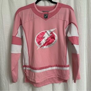 Girls NHL Tampa Bay Lightning Pink Hockey Jersey Kids 14‎